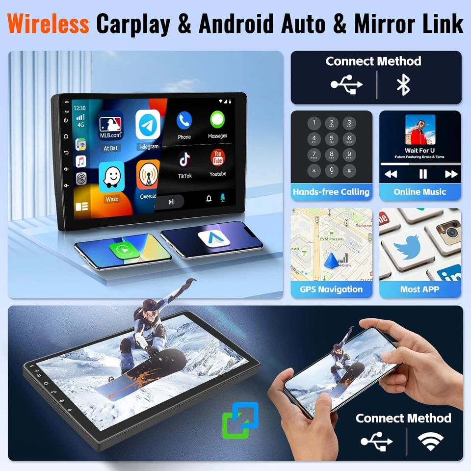 4+64G For Holden Barina 11-16 CarPlay Android14 Car Radio GPS Head Unit + Camera - image 4 of 4