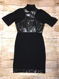 macys leather dress