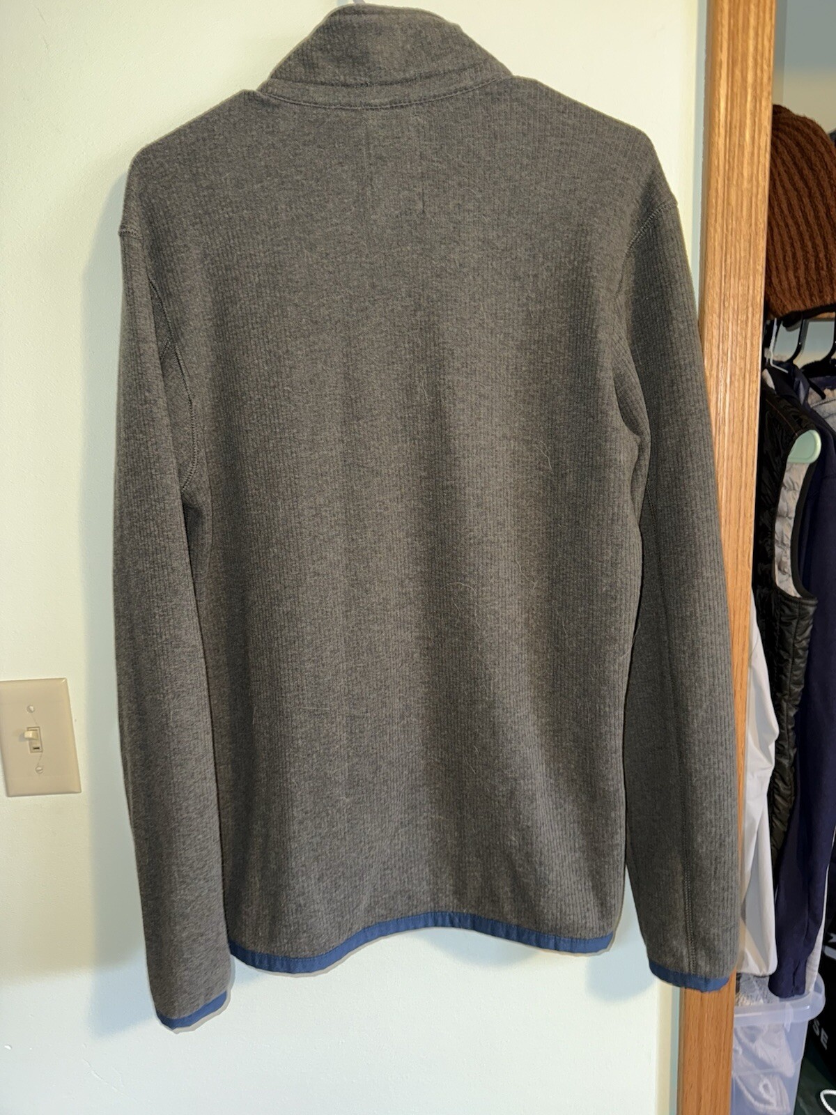 Relwen Rib Snap-Mock Pullover- Medium - image 4