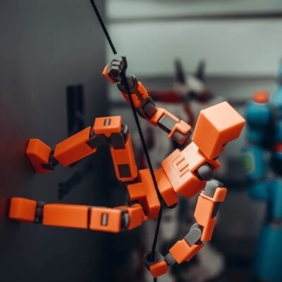 Multi-articular action figures 3D printed mechanical style toys finished