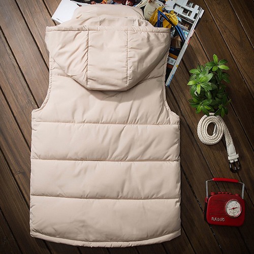 Chaleco acolchado acolchado con capucha para hombre Chaqueta acolchada Burbuja Chaleco cálido de invierno - Imagen 4 de 10