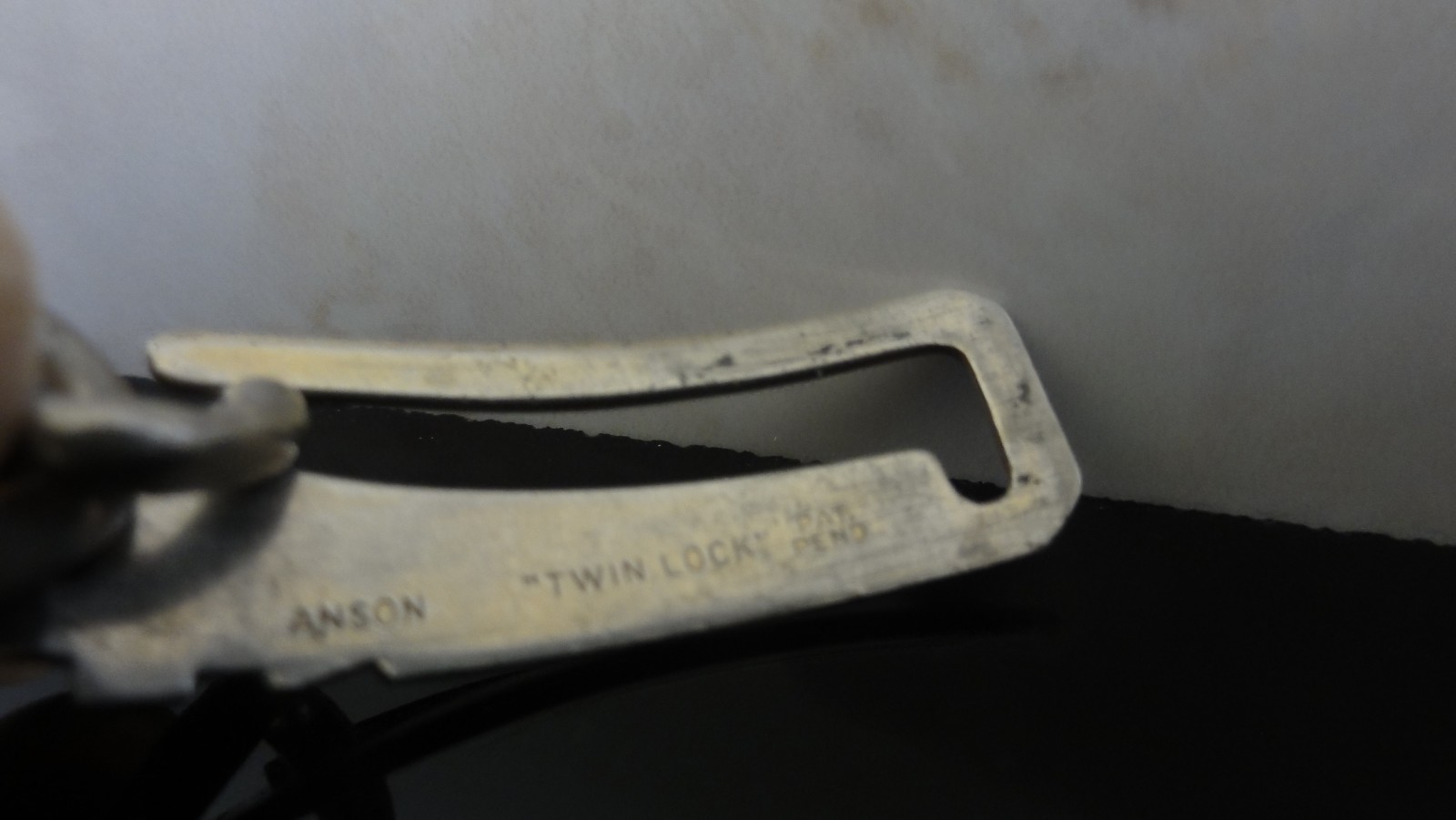 VTG Anson Twin Lock Chain Link EARLY PAT. PEND. Engraved Silver Tone ID Bracelet eBay