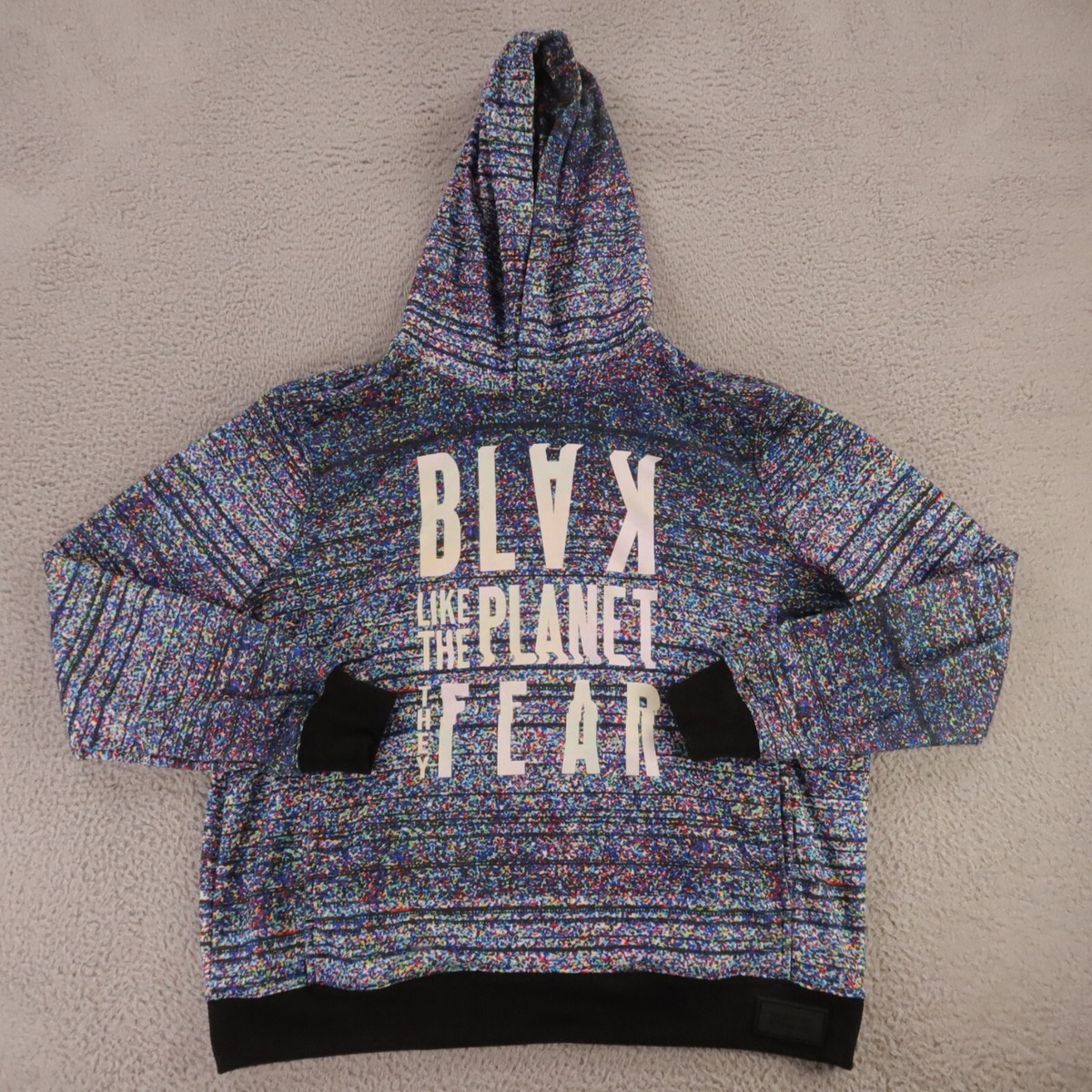 Rocawear Hoodie Mens 2XL XXL Blue Polyester BLAK is the new Black