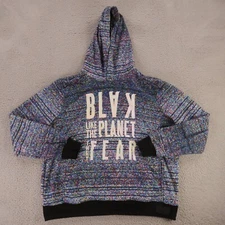 Rocawear Hoodie Mens 2XL XXL Blue Polyester BLAK is the new Black Jay Z Y2K