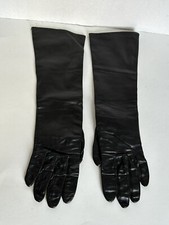 Vintage Boyce Lazarus Black Soft Leather Long Gloves Size 6