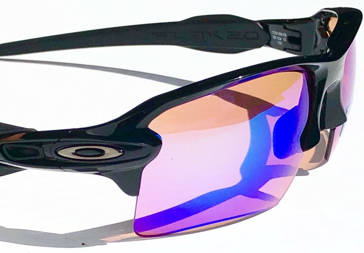NEW* Oakley FLAK 2.0 BLACK polished PRIZM GOLF Lens Sunglass NEW* Oakley FLAK 2.0 BLACK polished PRIZM GOLF Lens Sunglass