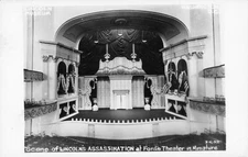 Lincoln Museum Scene of Assassination Mini Ford's Theater Vintage RPPC Postcard