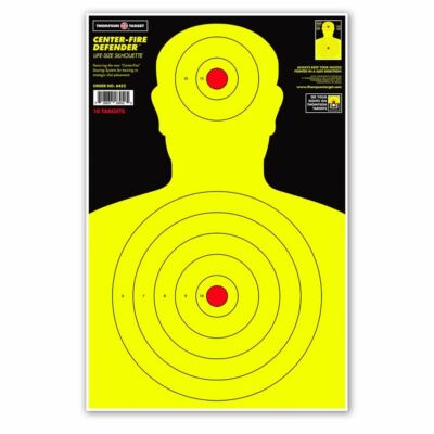 Thompson Target | Center-Fire Life Size 12.5''x19'' Human Silhouette Targets