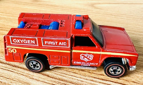 Hot Wheels Redline 1974 Fire Rescue Emergency Unit Excellent Original Fire Truck
