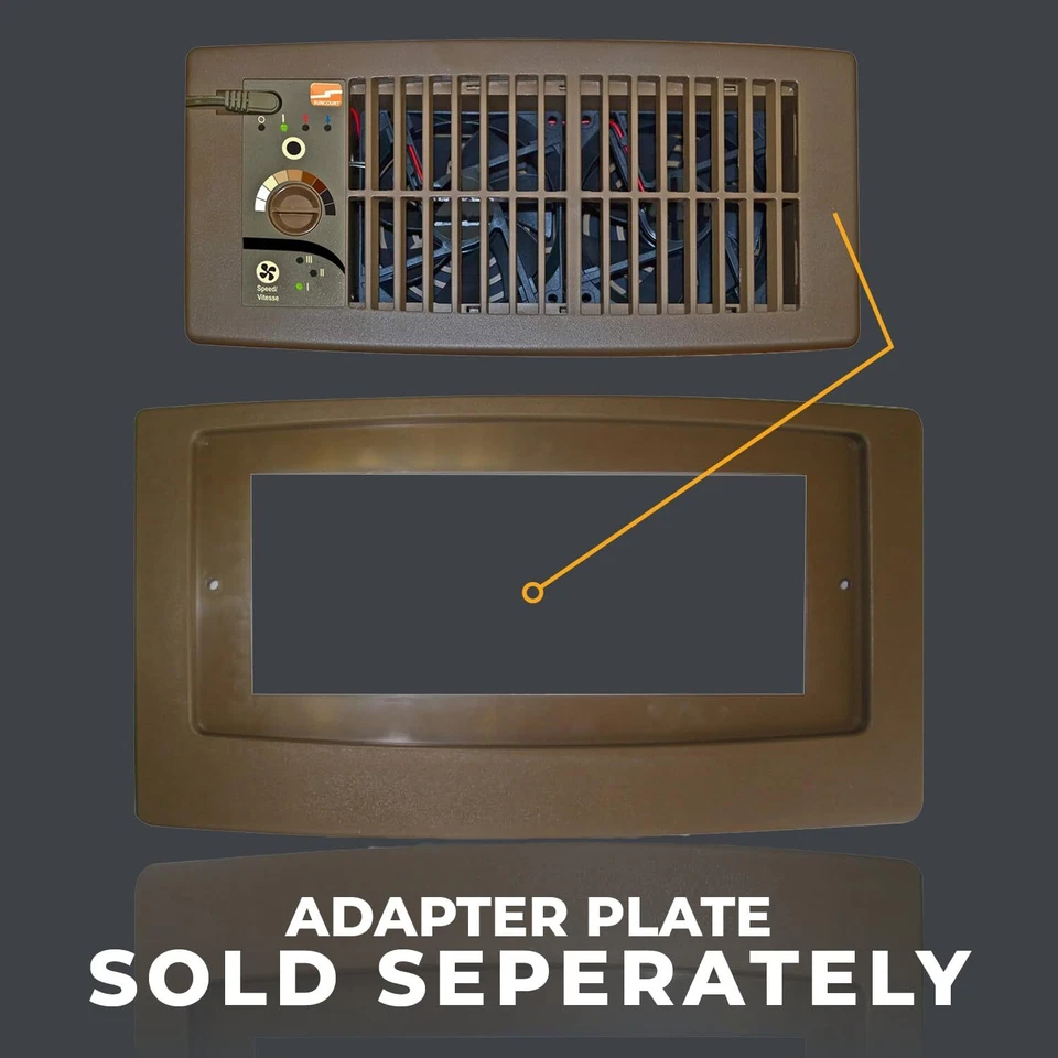 Cubierta de ventilación Suncourt Flush Fit HC500-B con amplificador de ventilador CA de eficiencia energética Foto 2 de 4