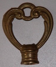 Gałka ozdobna końca lampy, "prążek", farby mosiężne, gwint wewnętrzny M 10 x 1