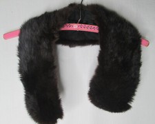Vtg Mink Fur Dark Brown 40" Collar Wrap Soft Lined Romantic Warm Cozy Stole