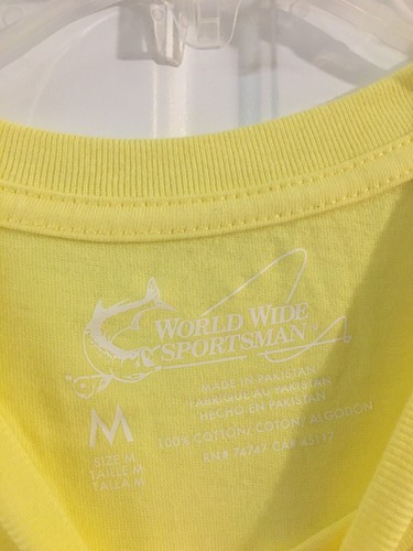 Camiseta World Wide Sportman M Amarilla Manga Larga Pesca Gráfico Rendimiento Camiseta - Imagen 6 de 10