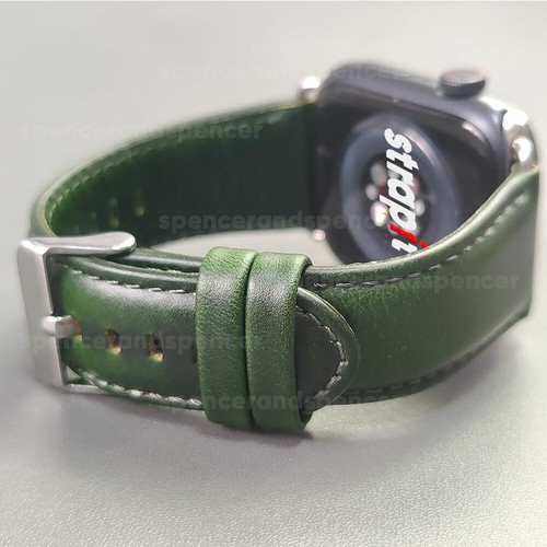 FOR APPLE WATCH STRAP PREMIUM LEATHER iWATCH SERIES 7 6 SE 5 4 3 38 40 42 44 45 - Picture 17 of 22