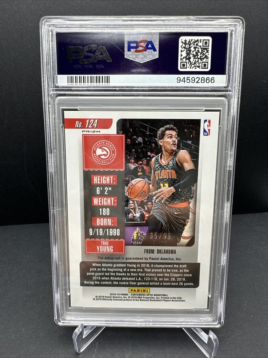 2018-19 Panini Contenders Optic TRAE YOUNG /99 Auto Rookie