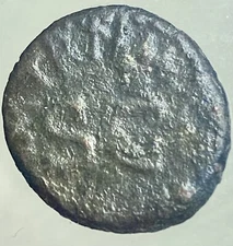 2000 Year Old Ancient Roman Coin 41-54AD Claudius I Quadrans Hand Holding Scale