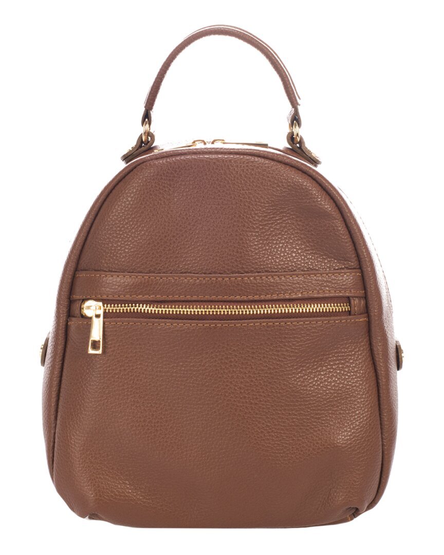Итальянский кожаный рюкзак Женский Коричневый