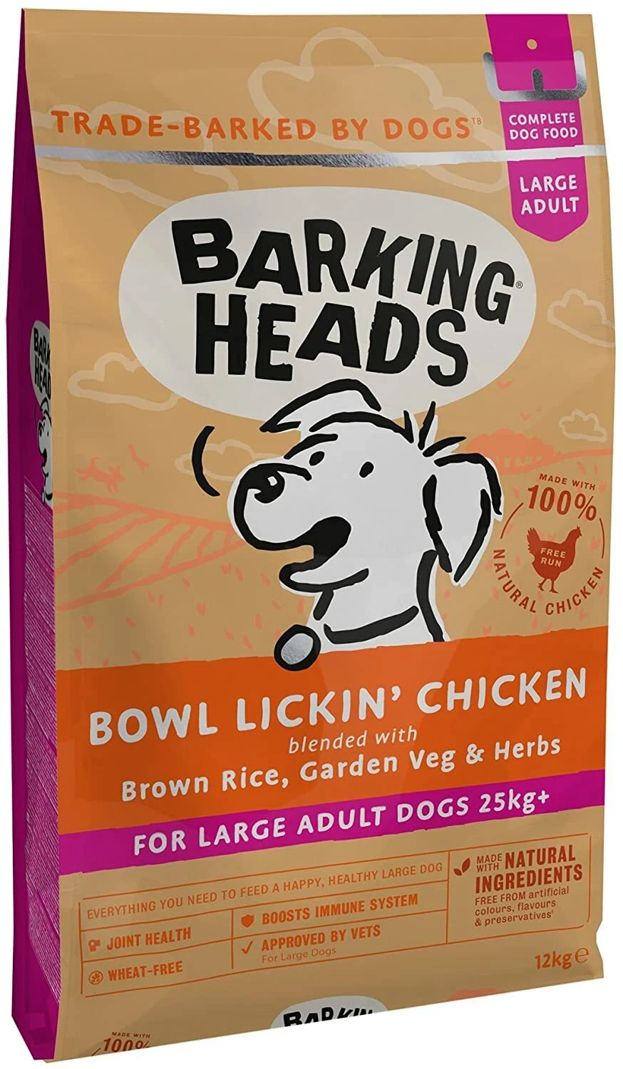 Barking Heads Dry Dog Food Large Breeds - Bowl Lickin Chicken - 12 kg
