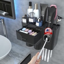 Organizador de Cepillo Dientes para Almacenamiento en Ba o 2 Tazas Dispensador