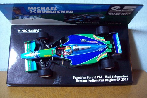 1/43 MINICHAMPS 517 941705 MICK SCHUMACHER BENETTON FORD B194 BELGIAN GP 2017 - Picture 4 of 6