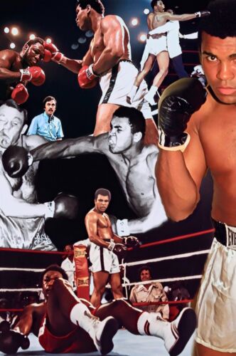All Weather 44x31 MUHAMMAD ALI vinyl POSTER art Boxing Tyson Fury Mike Man cave - Picture 3 of 3