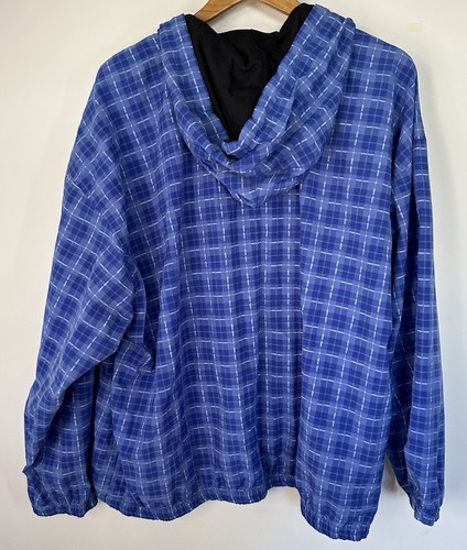 Vintage Northern Exposure Men’s Jacket Size XL Blue Check 90s Grunge Lightweight - Foto 8 di 8