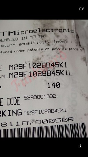 NEW M29F102BB-45K1 M29F102BB EEPROM PLCC44 IC Chipx 5PCS NEW - Afbeelding 2 van 4