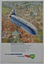 1962 AIR FRANCE CARAVELLE - VINTAGE AIR BP PRESS ADVERTISMENT