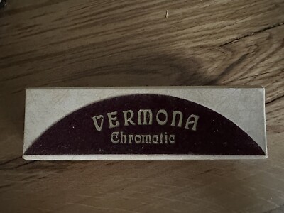 Vintage Vermona Chromatic Harmonica in Original Box  Made in Germany