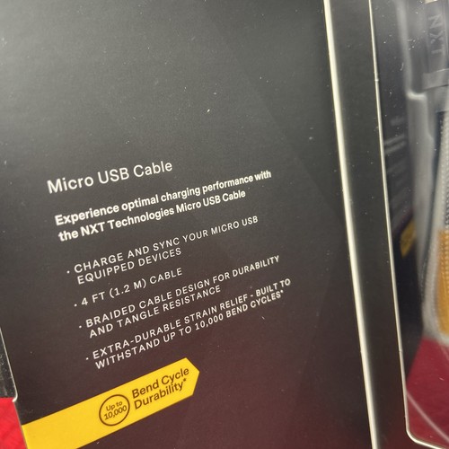 NXT Tech 4 Ft. USB-A to Micro-USB Charging Cable for Samsung/Android, Black54334 - Picture 3 of 6