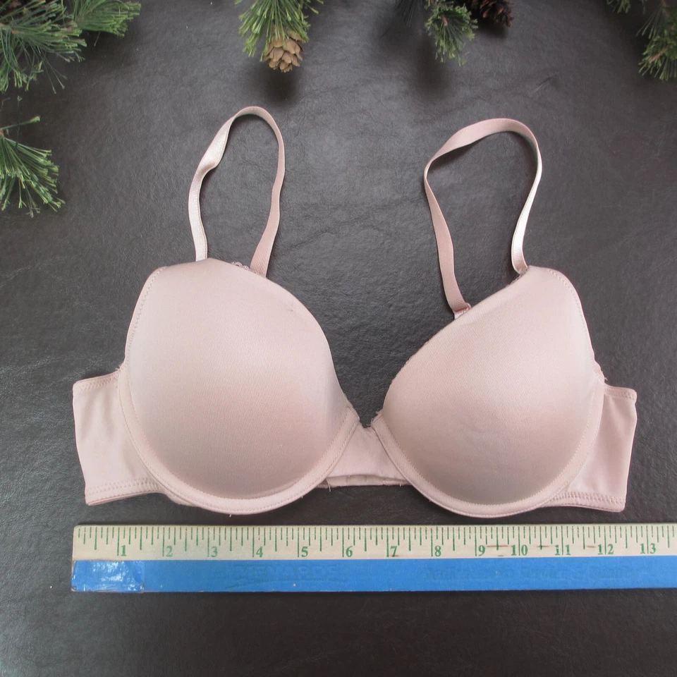 Sujetador Ellen Tracy 34B Rosa Acolchado Con Aros Cierre Ajustable Espalda Foto 2 de 4