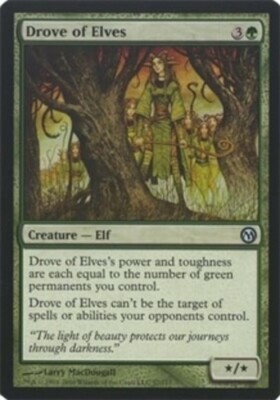 MTG - Drove of Elves - Duels of the Planeswalkers - NM, English Magic FLAT RATE 