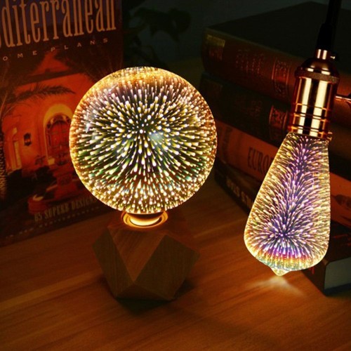 connector Home Decoration Ball light 3D Fireworks Bulb Edison Party Lamp Glass - Picture 11 of 17