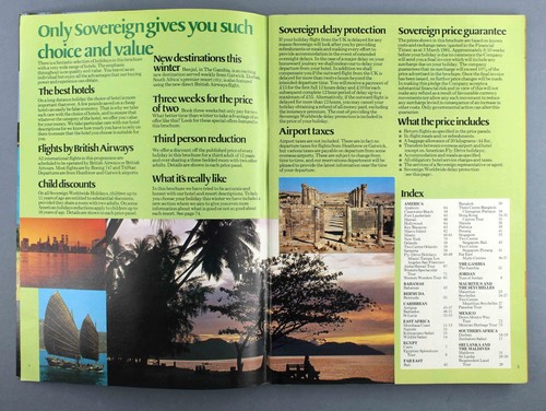 BRITISH AIRWAYS WINTER 1981/82 SOVEREIGN VINTAGE AIRLINE HOLIDAY BROCHURE BA - Picture 3 of 13
