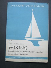 Adolf De Bruycker Modellbogen spantlose Modelljacht Wiking Klasse F Knickspanter