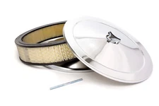 RPC R2195 Chrome 14" x 3" Muscle Car Drop Base Air Cleaner Assembly; 5-1/8"