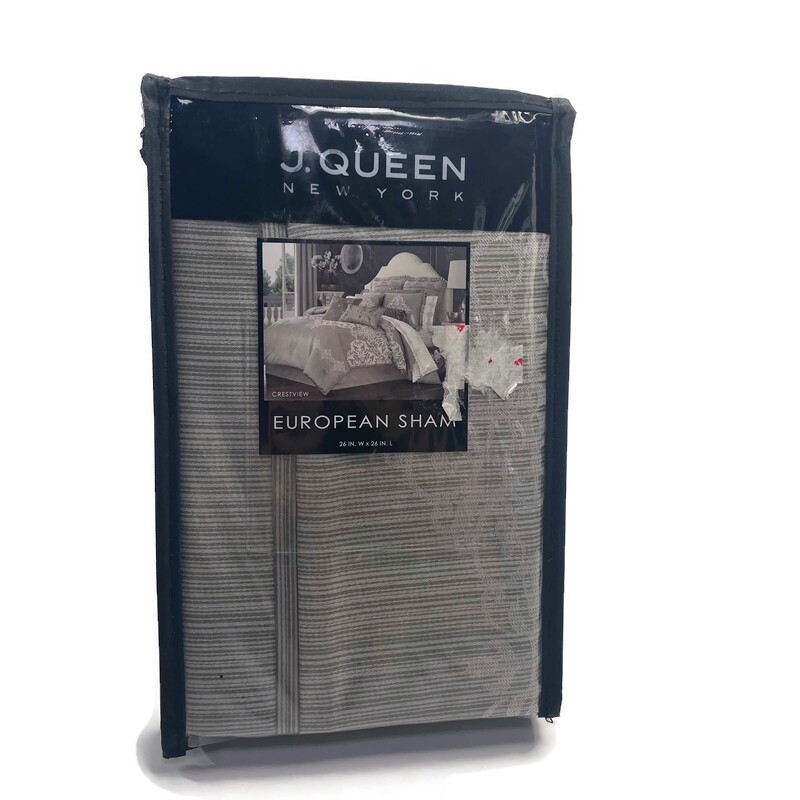 NEW J. Queen New York CRESTVIEW European Pillow Sham in Silver Euro eBay