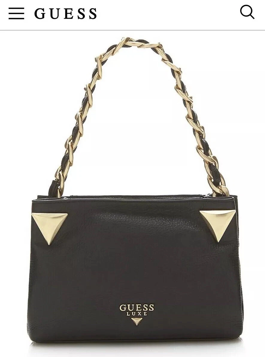 GUESS G-lux quilted handbag Black medium size black purse