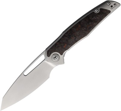 Mallery Designs Phorus V2 Linerlock Folding Knife Titanium / CF Handle - DL01-OP