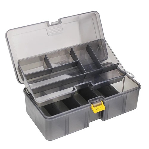 Removable Double Layer Lure Tackle Box Plastic Fishing Tackle Box Gear Tool