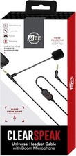 MEE audio ClearSpeak Universal Headset Cable with Boom Microphone, Black 1.8m