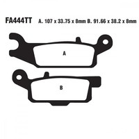 Bremsbelag EBC FA444TT Vorne Rechts FüR Yamaha YFM 700 Fwad Fgpb Grizzly EPS 201