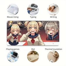 40*90cmAnime Character Design Non-Slip Rubber Mouse Pad & Desk Mat - Vibrant Sch