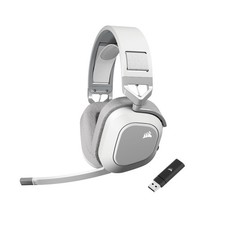 CORSAIR HS80 Max Wireless Gaming Headset White, Dolby Atmos Sound CA-9011296-NA