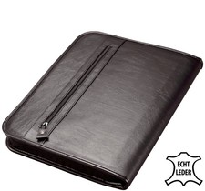 Alassio Ringbuchmappe "LIMONE" DIN A4 Echt Leder schwarz (ohne Inhalt)