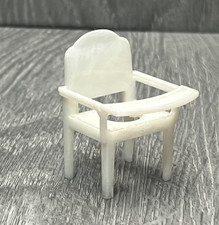 White Plastic Dollhouse Baby Potty Chair Miniature Toy Furniture Piece Accessory
