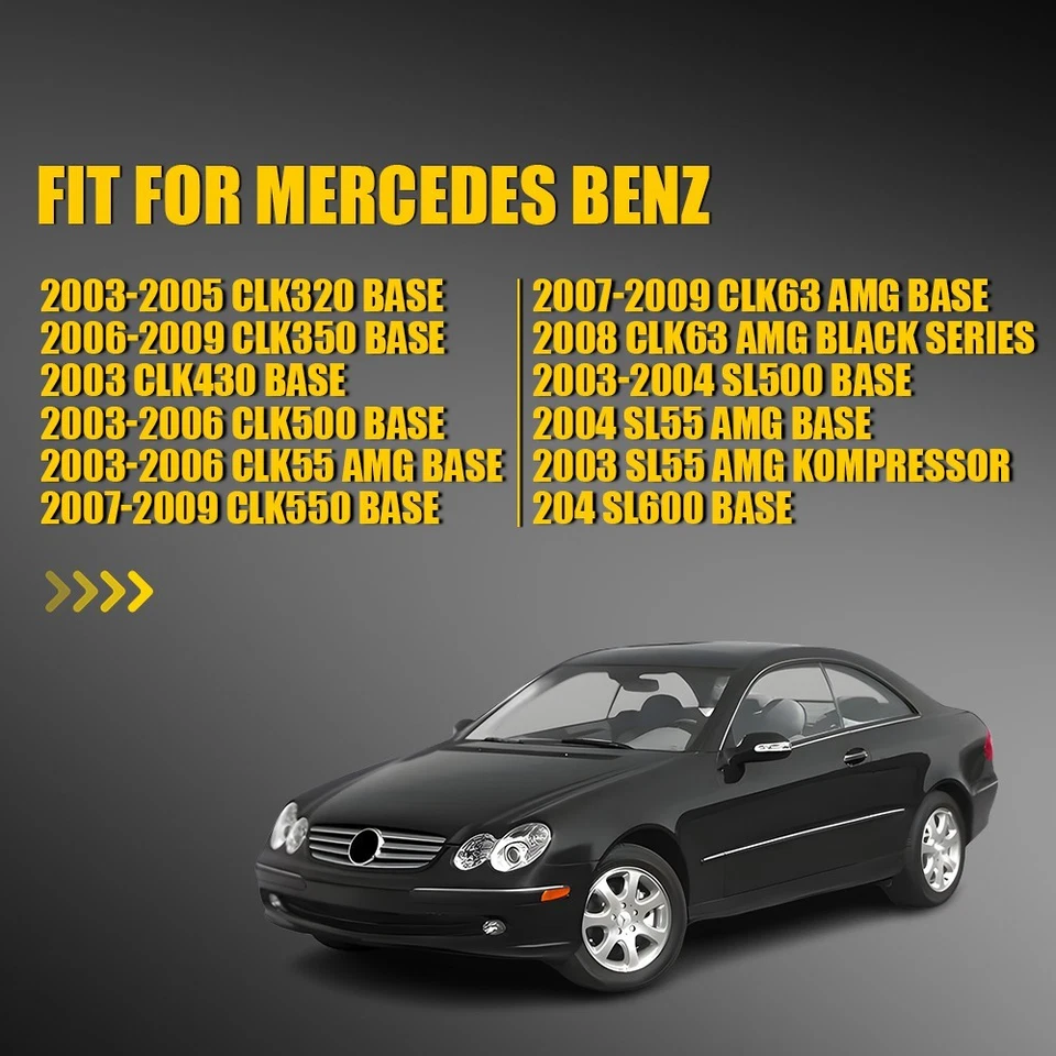 2-20X L&R Clear Mirror Glass for Heated Mercedes CLK55 Benz CLK63 CLK320 CLK350 - Image 2 of 4