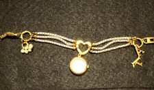 Anne Klein Women's Two-Tone Multi-Chain Charm Bracelet Watch Gold Silver Accent