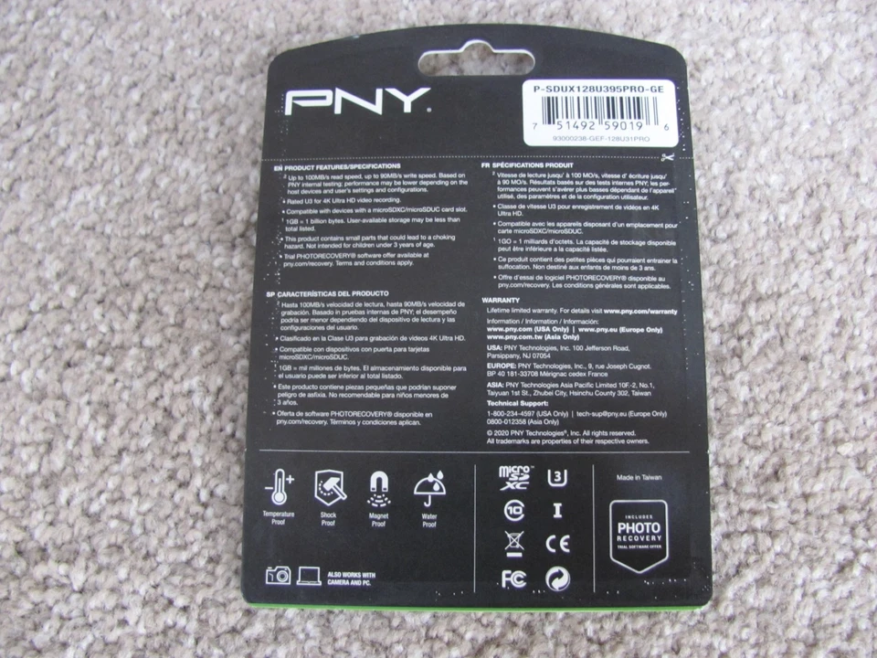 PNY 128GB Pro Elite MicroSDXC 4K UHS-I Memory Card (U3) - P-SDUX128U395PRO-GE - Image 3 of 4