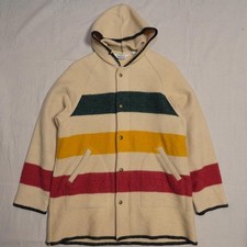 Woolrich Women Hudson's-Bay 70 Wool Coat Vintage Rare Outdoor Model Li